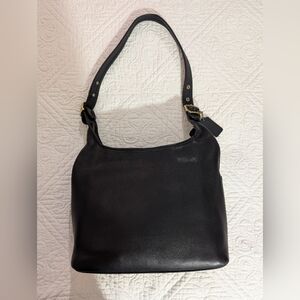 COACH 9058 Vintage Legacy Hobo Bag Ziplock Leather Black